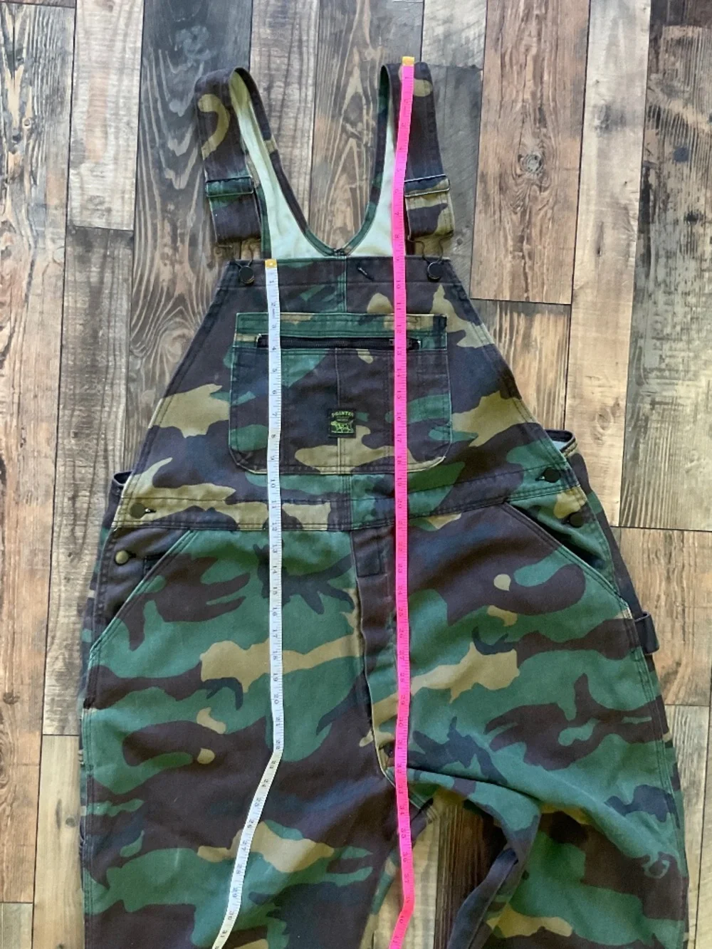 Pointer Vintage 80s Denim Camouflage Bib Overall Dungarees